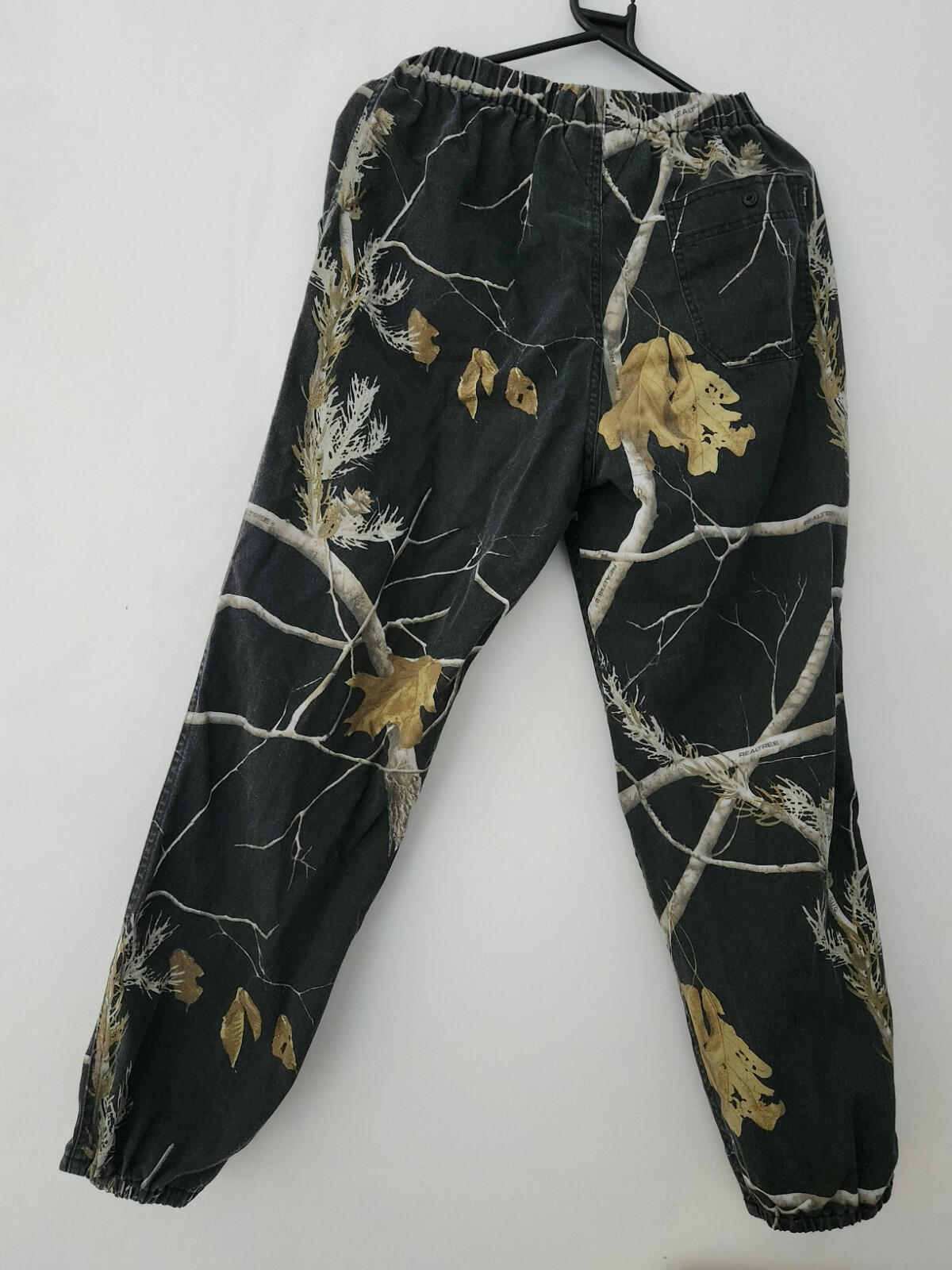 Pantalón de franela camuflaje FW17 Supreme Realtree talla S pequeño color negro