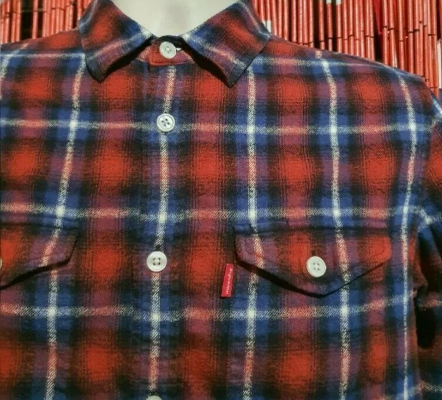 FW10 Supreme Utility Flanellhemd Rot Größe M