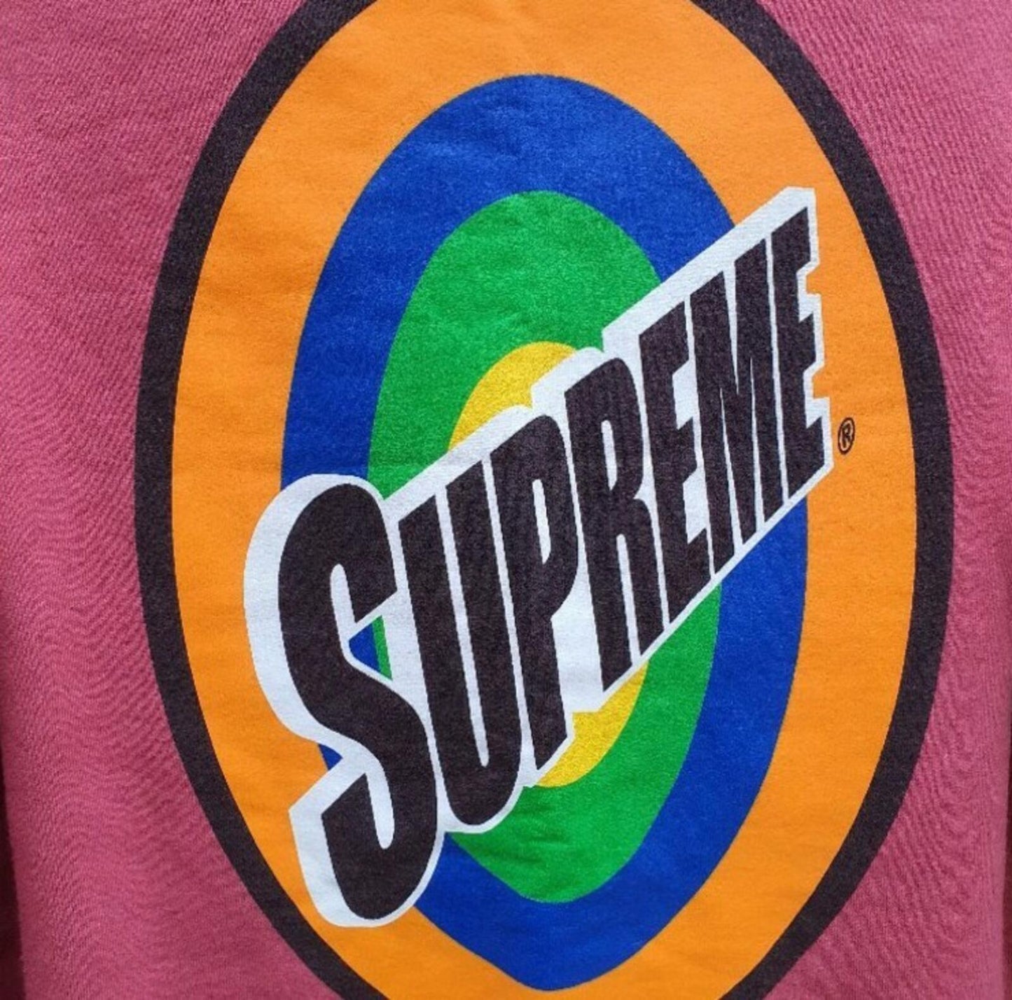 SS16 Supreme Spin Logo Crewneck Malva Talla XL