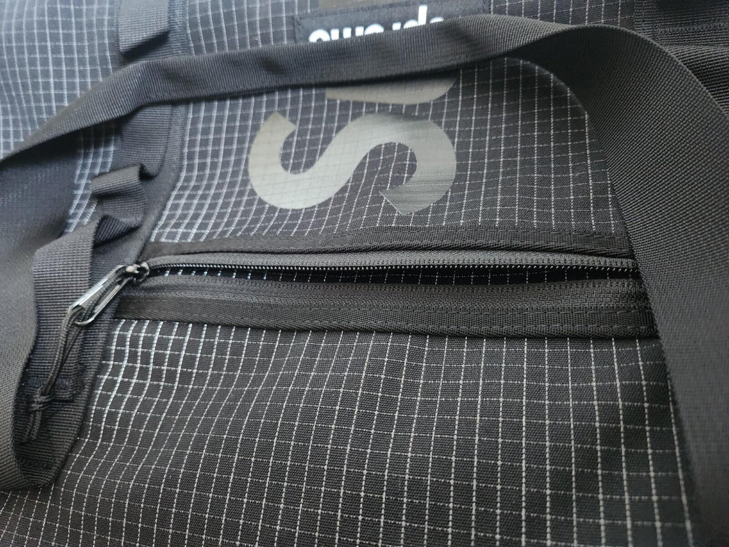 SS24 Supreme tote bag water resistant nylon black duffle holdall
