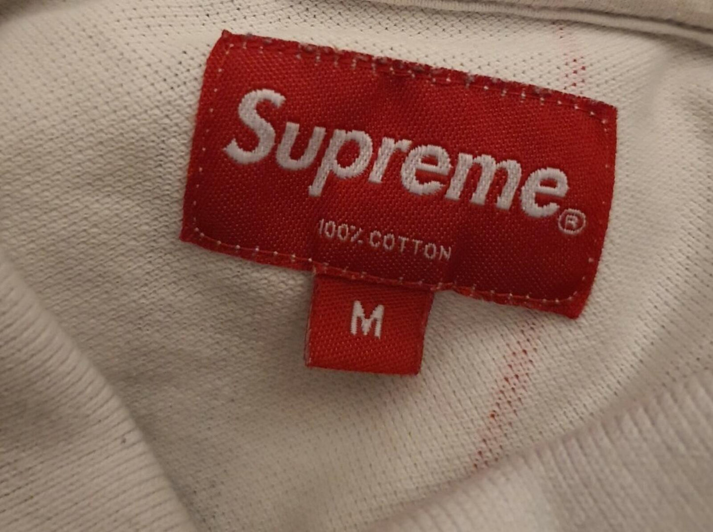 SS20 Supreme Vertical Stripe Polo Top Shirt White M