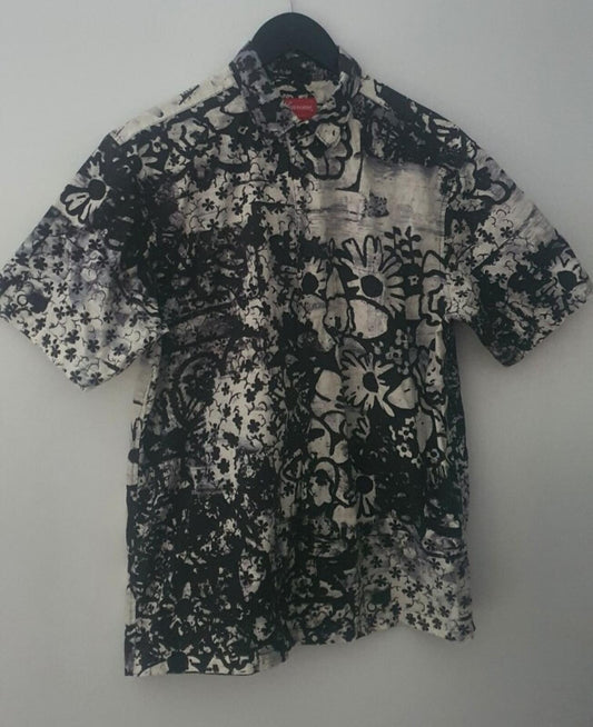 FW21 Supreme x Christopher Wool S/S Hemd Größe S klein schwarz Knopfleiste