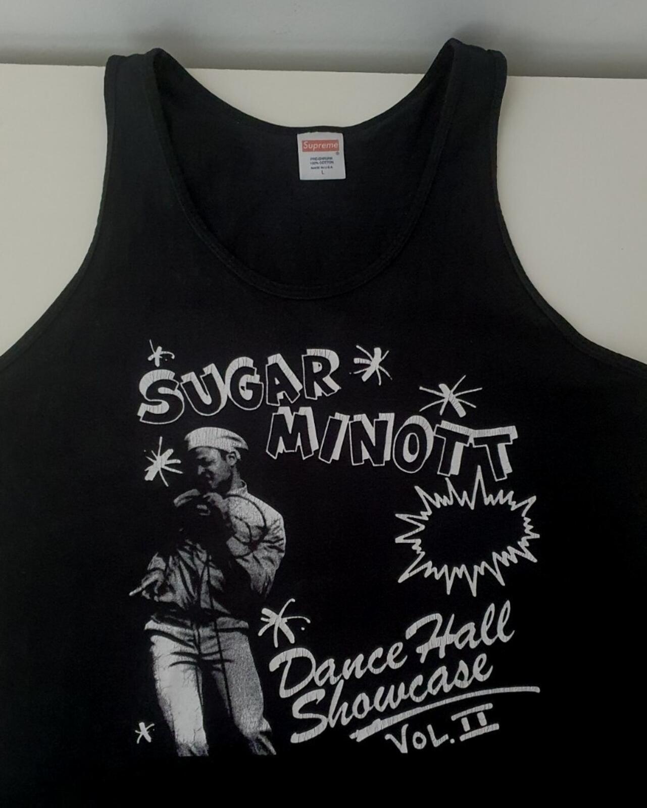 SS13 Supreme Wackies Sugar Minott ärmelloses Top schwarzes T-Shirt Box-Logo Vintage