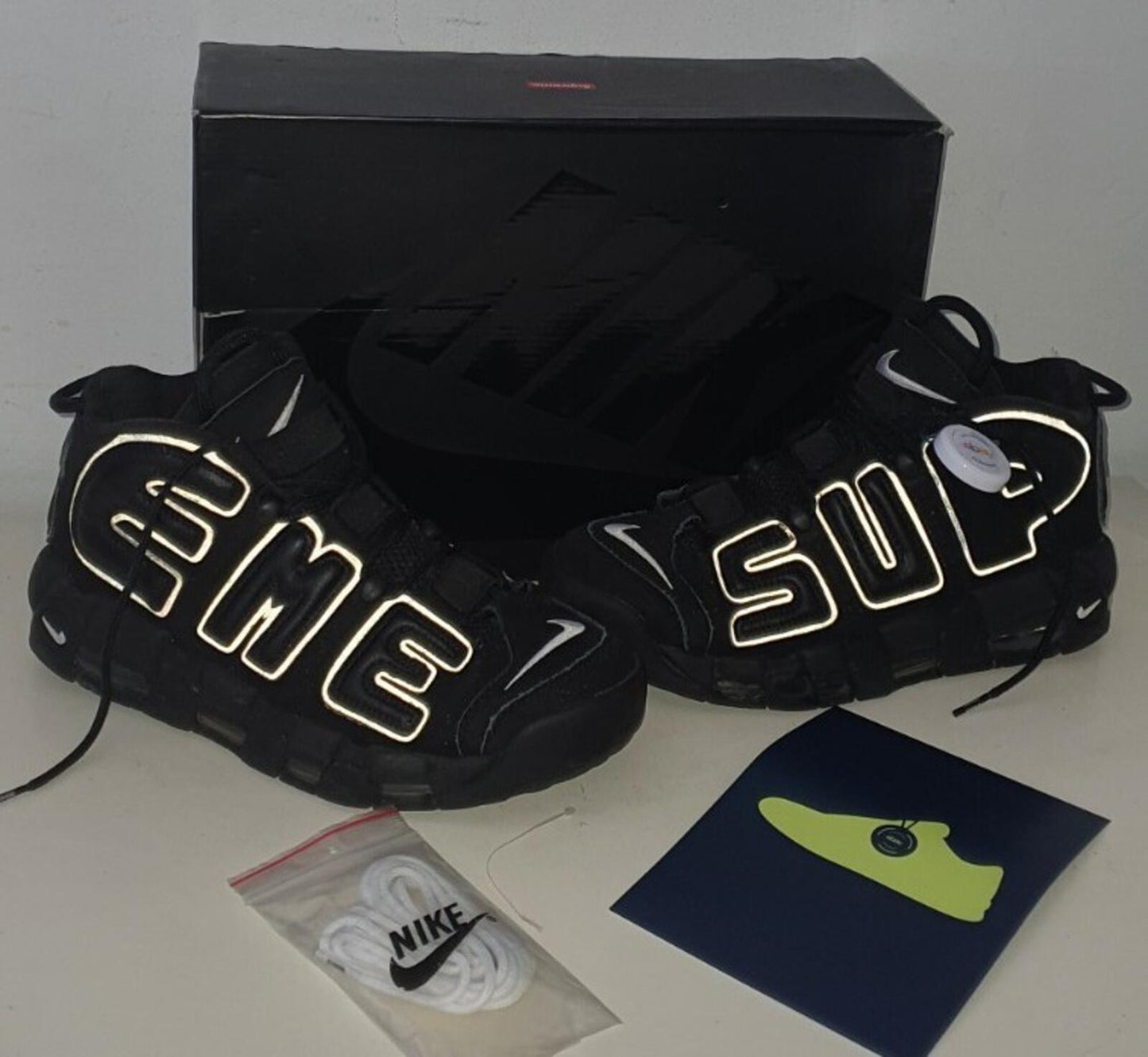 SS17 Supreme x Nike Air More Uptempo Schwarz UK 6.5 US 7.5 EUR 40.5 Los