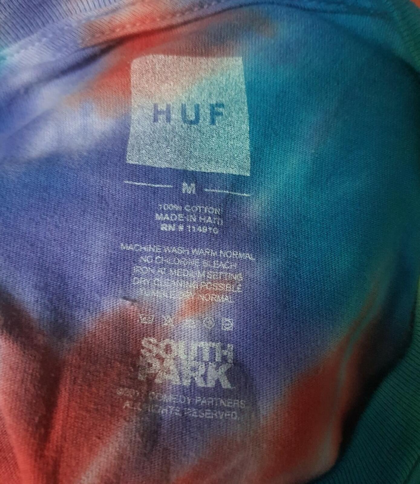 2017 HUF x South Park Tie Dye Tee Size M