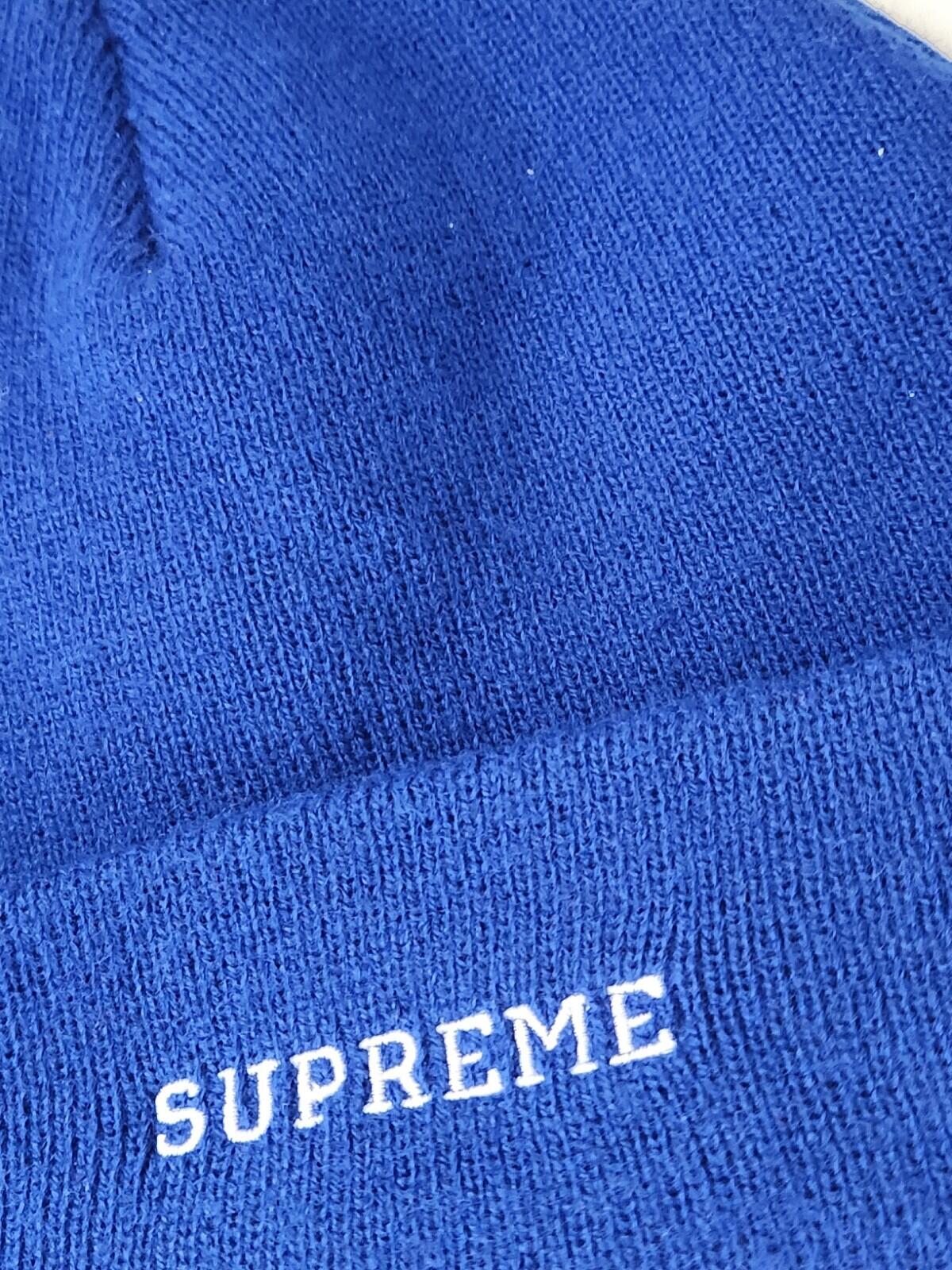 FW16 Supreme x Timberland beanie Royal Blue Hat