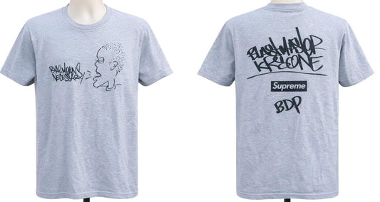 FW14 Supreme KRS-One All Means Tee Heather Grey Size L