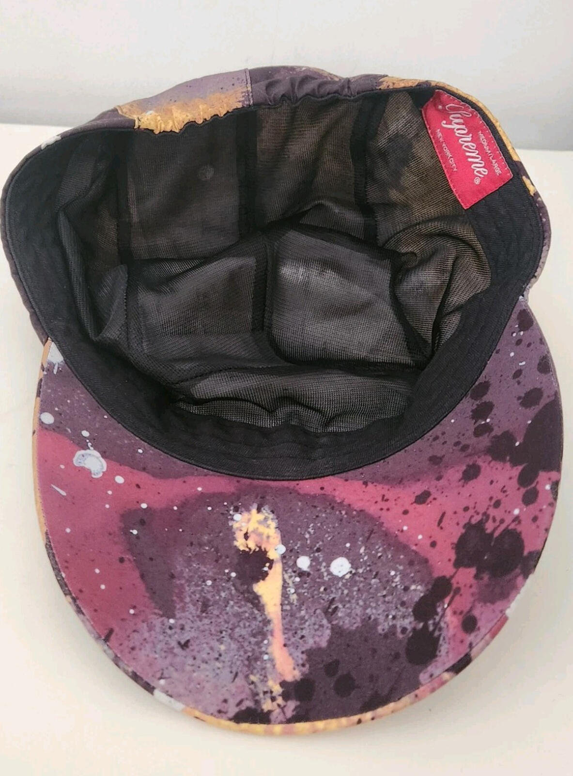 SS20 Supreme GORE-TEX Long Bill camp cap hat waterproof Rammellzee Yellow M/L