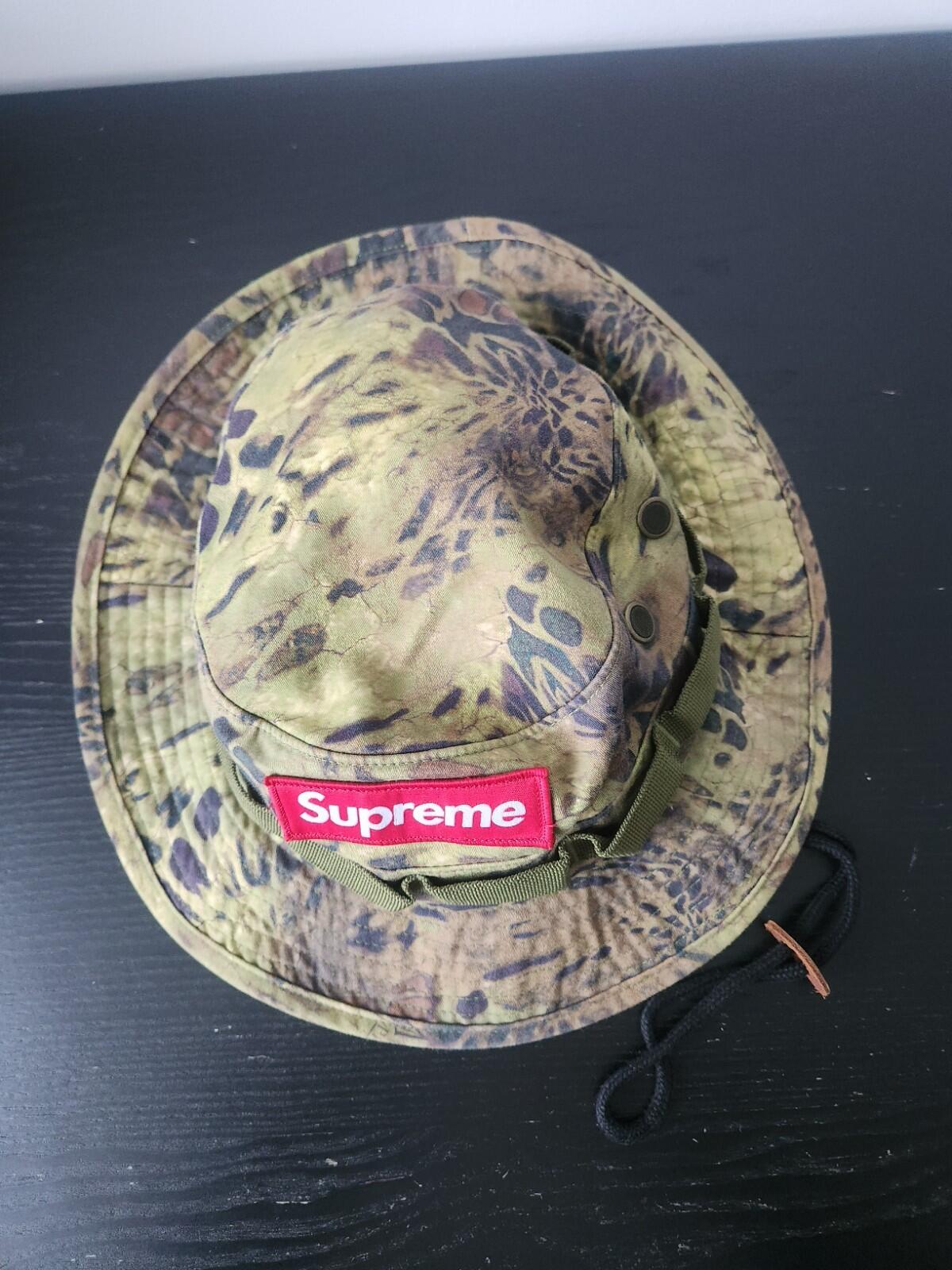 SS22 Supreme Military Boonie Olive Prym1 Camo Größe M/L