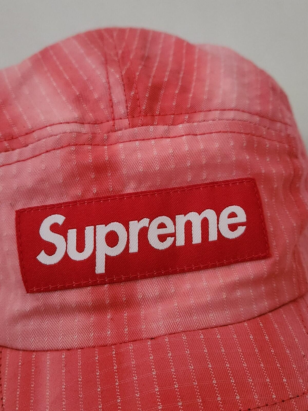 SS19 Supreme Tie Dye Ripstop camp cap Red hat box logo Worn 1x
