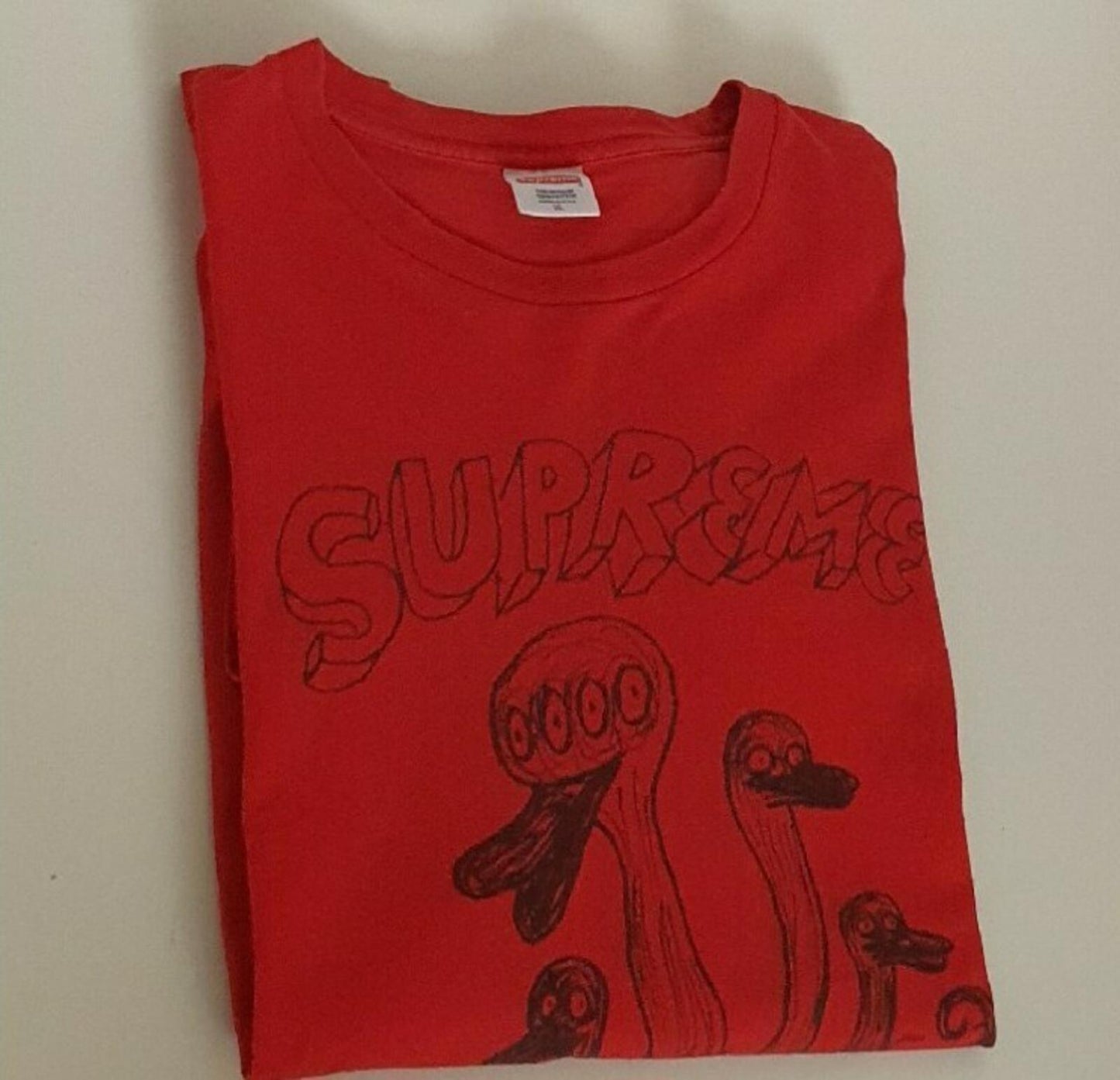 SS15 Supreme Daniel Johnston Camiseta Roja Talla XL