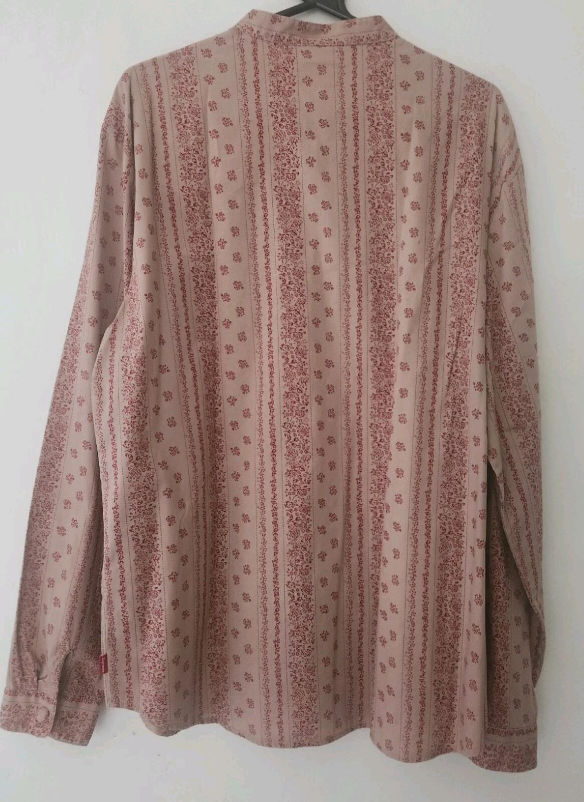 SS16 Supreme Toggle Band Collar LS Shirt size XL Long Sleeve Top Worn 1x