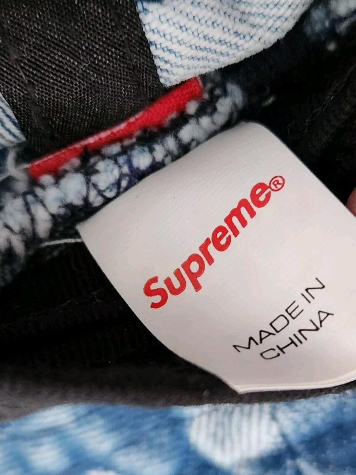 SS22 Supreme Fat Tip Jacquard Denim Crusher Hat Blue Size S/M