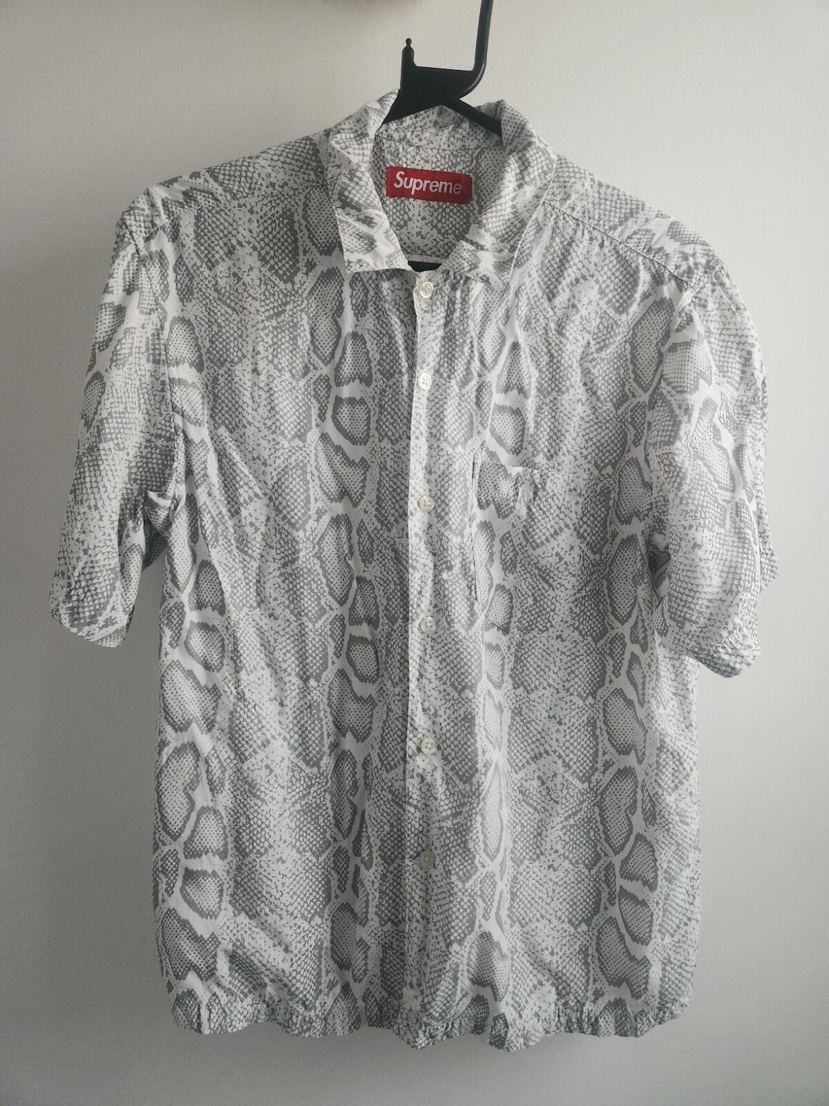 SS24 Supreme Snake S/S shirt S small white button up