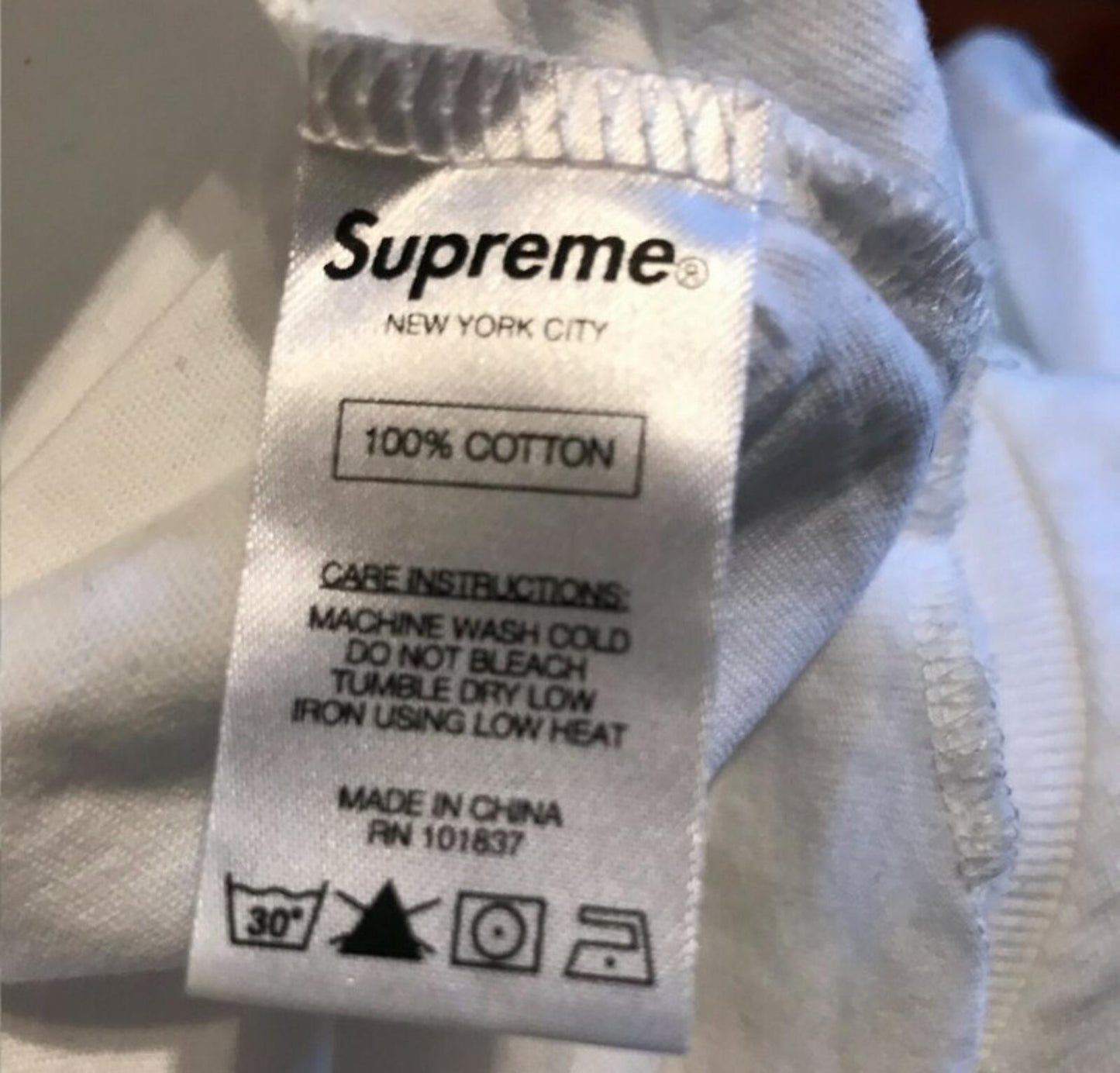 Camiseta Henley Supreme Pink Panther S/S SS14 Blanca Talla L