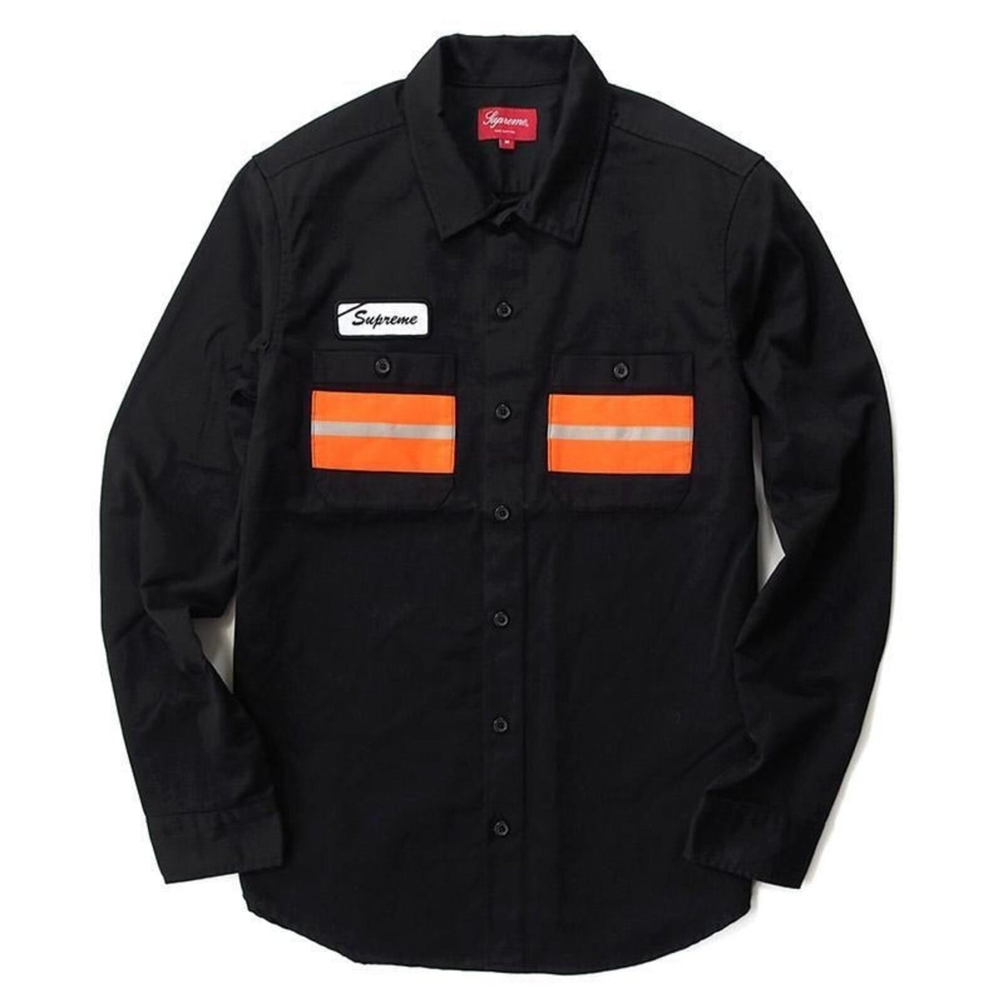 FW14 Supreme Hi-Vis Work Shirt Black Size L