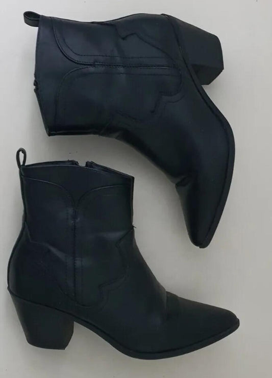 Botines negros de estilo Western para mujer NEW LOOK talla UK 4 EUR 37