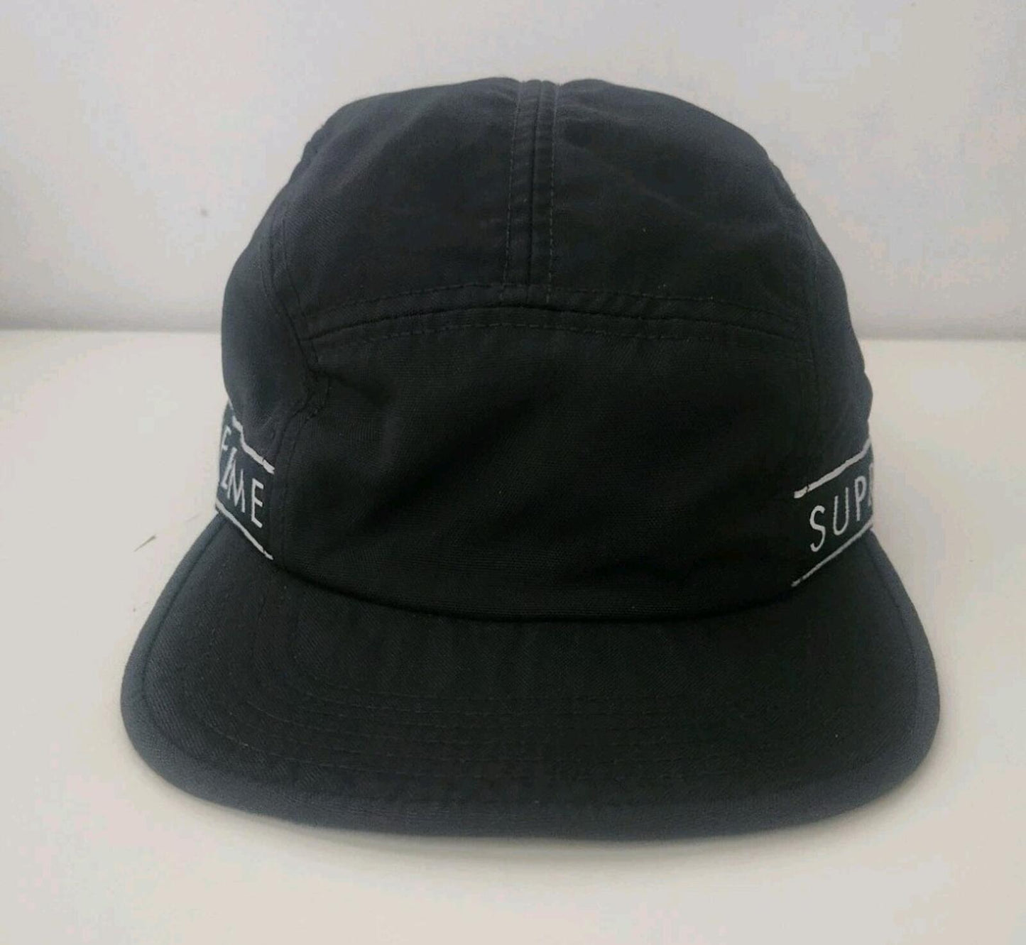 SS15 Supreme Side Tape Camp Cap Black