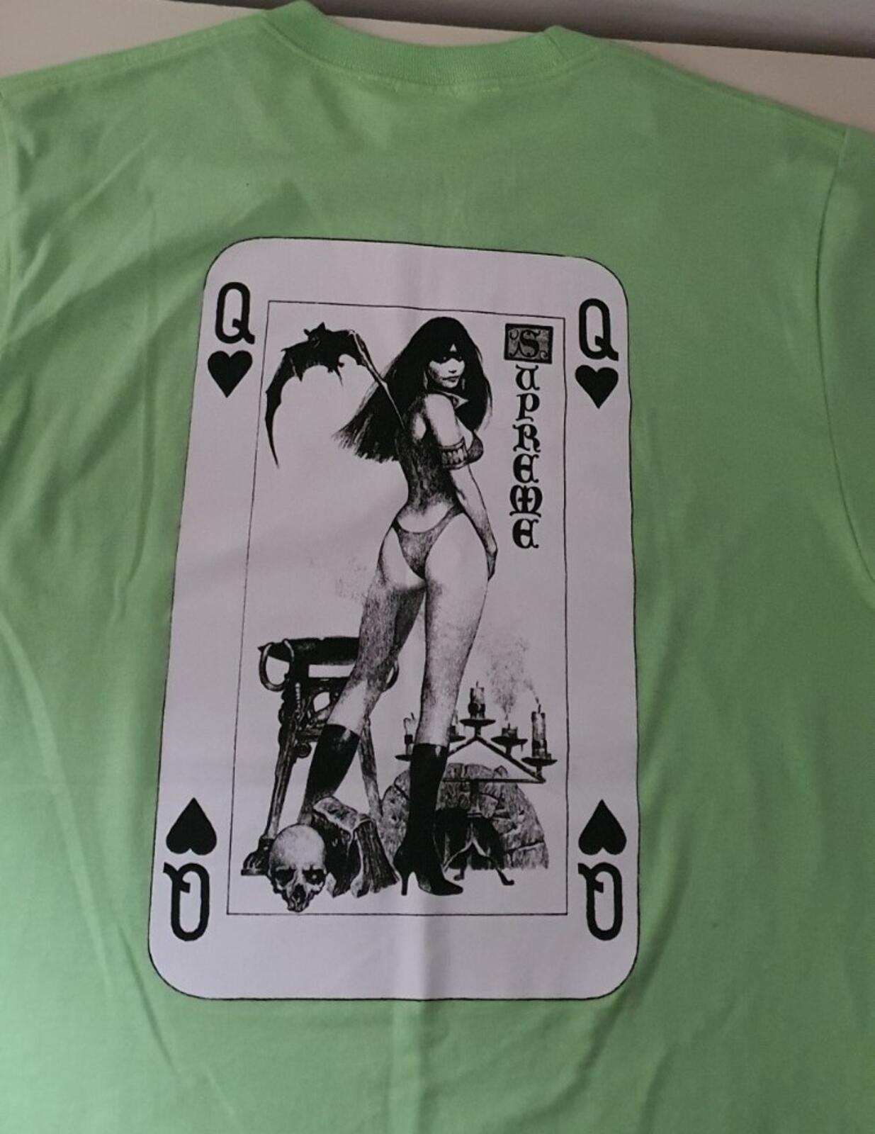 SS17 Supreme Vampirella Card tee M medium light green lime t-shirt