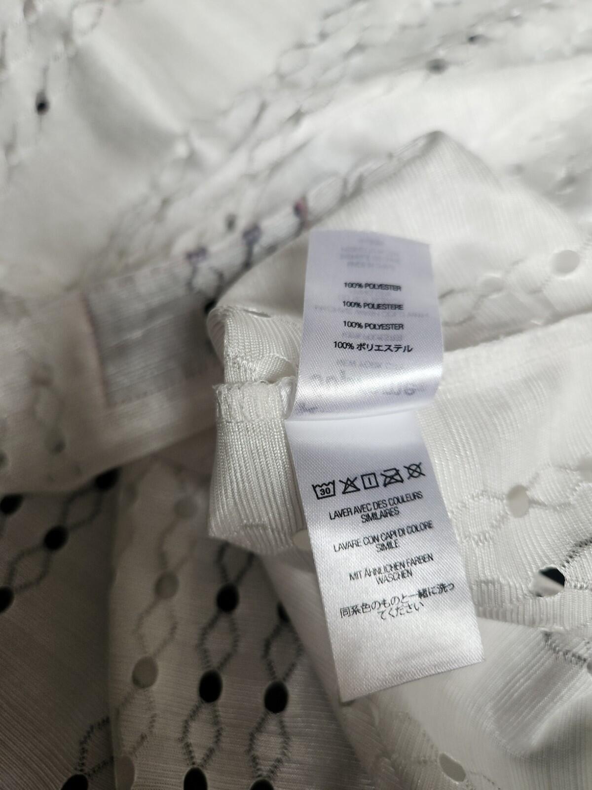 SS22 Supreme Perforated Stripe Warm Up Top Kurzarm-Oberteil M T-Shirt weißes T-Shirt Jersey