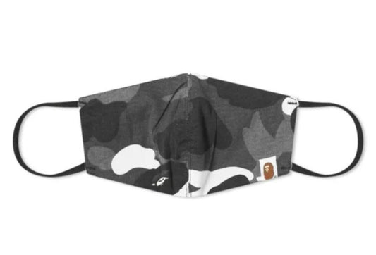 A BATHING APE City Camo Gesichtsmaske UVP 55 £ BAPE schwarze Baumwolle LEUCHTET IM DUNKELN