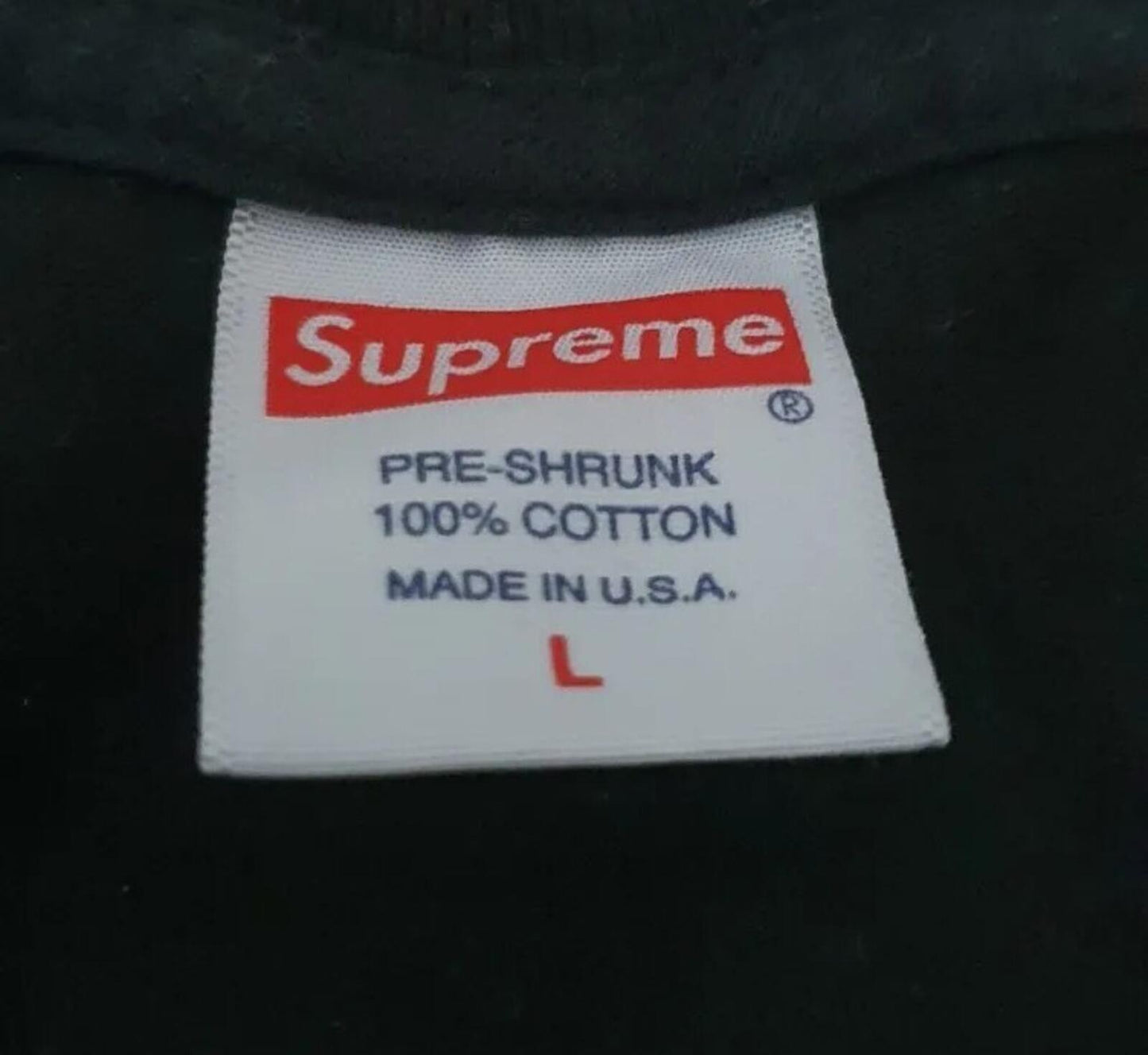 Camiseta Supreme Jet Black FW20 talla L grande