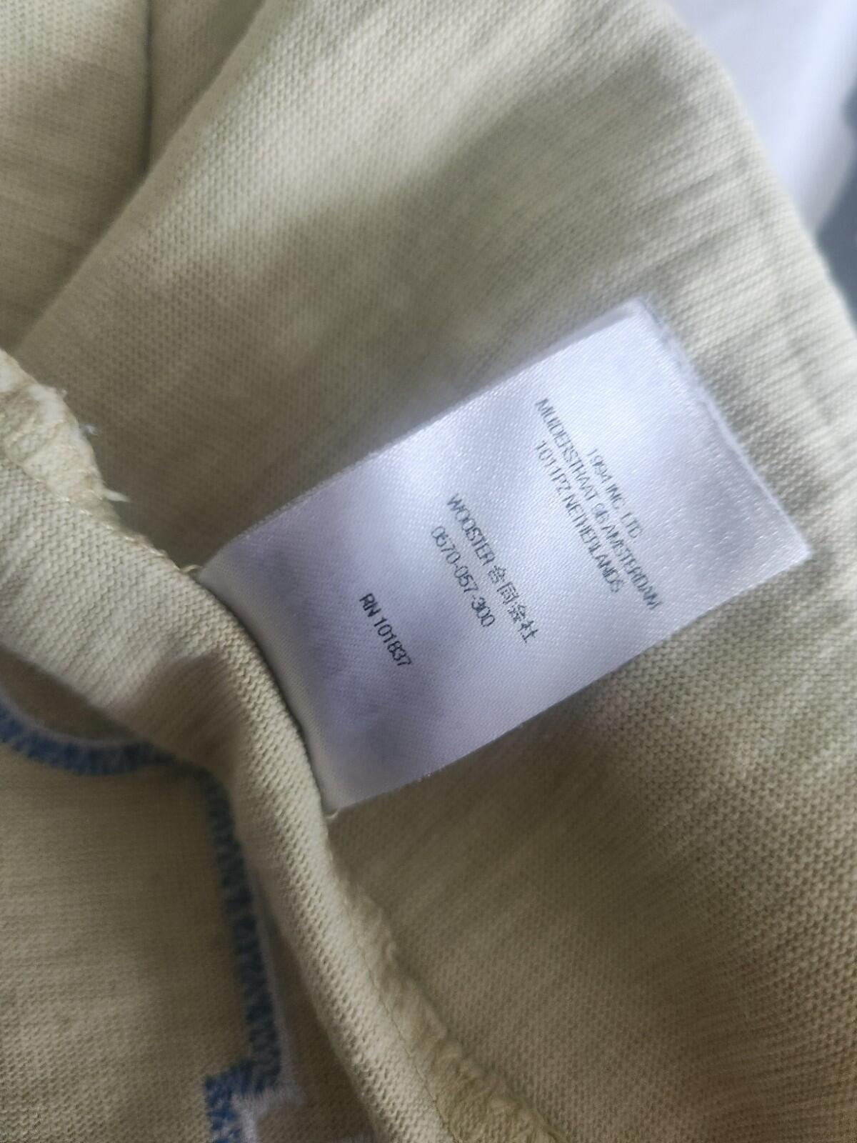 FW22 Supreme Contrast Appliqué S/S Top T-Shirt Größe S Klein Hellgelb
