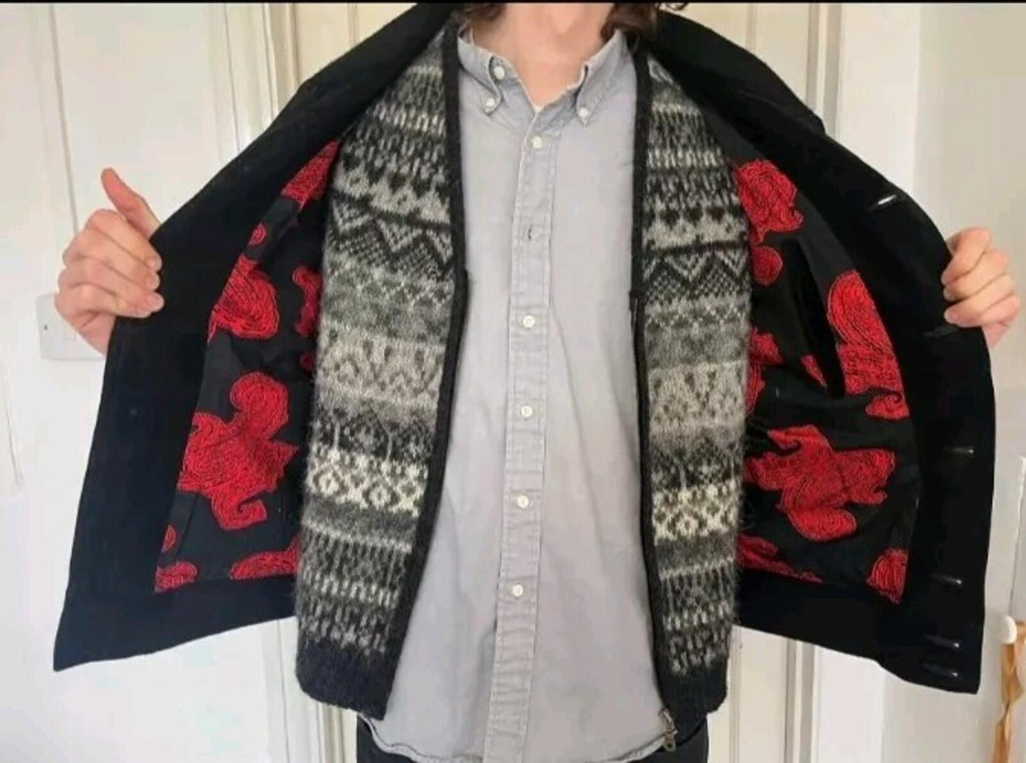 SS14 Supreme Schott NYC Wildleder Bomberjacke Schwarz Größe L