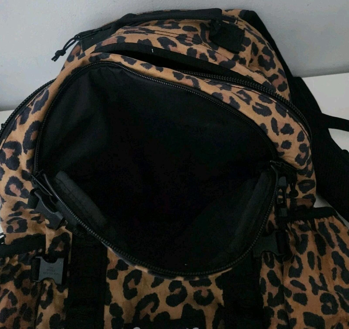 FW20 Supreme Backpack Leopard Bag Water Resistant Nylon Rucksack
