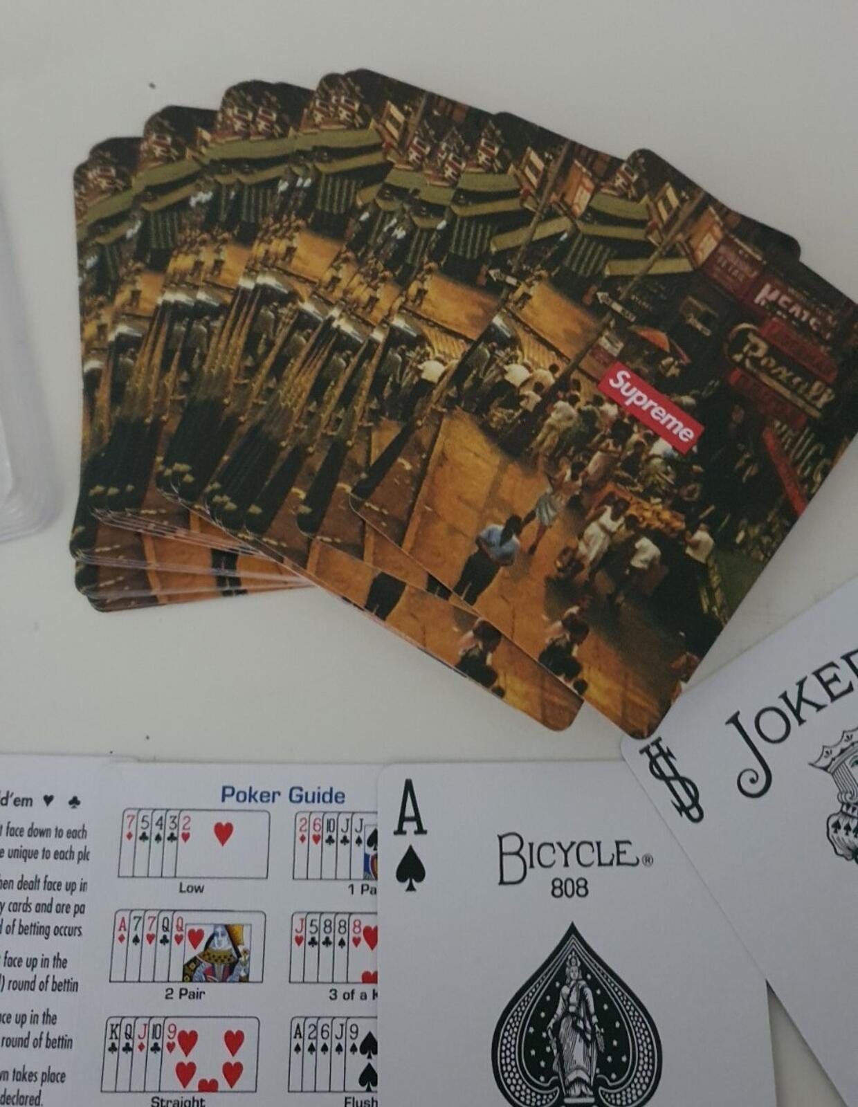 FW10 Supreme x Bicycle Street Scene Playing Cards vintage from 2010 Very Rare