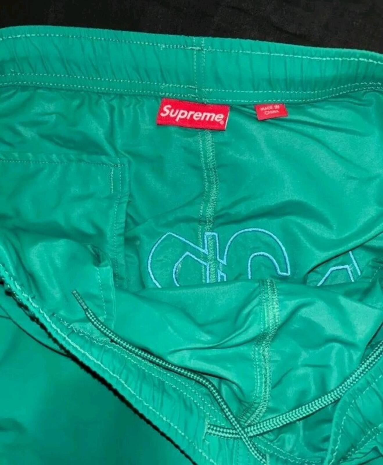 SS23 Supreme Old English Nylon Short Green Swim Nylon Shorts XL Supplex
