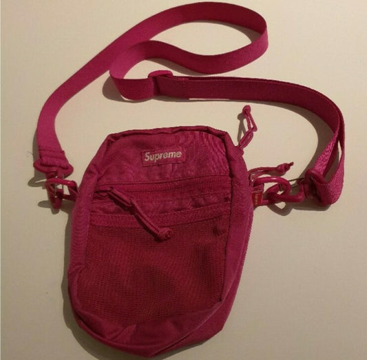 Bolso de hombro pequeño Supreme SS17 magenta de tejido Cordura