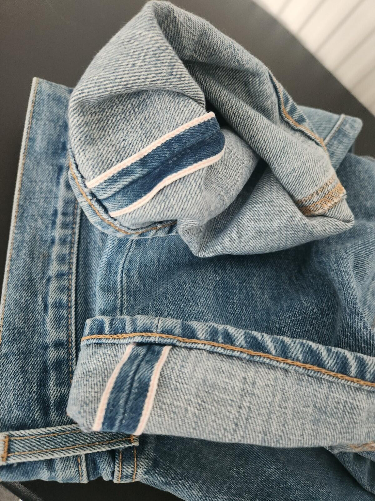 Supreme slim jeans size 36 W36 L32 denim blue made in USA mens stonewashed jean
