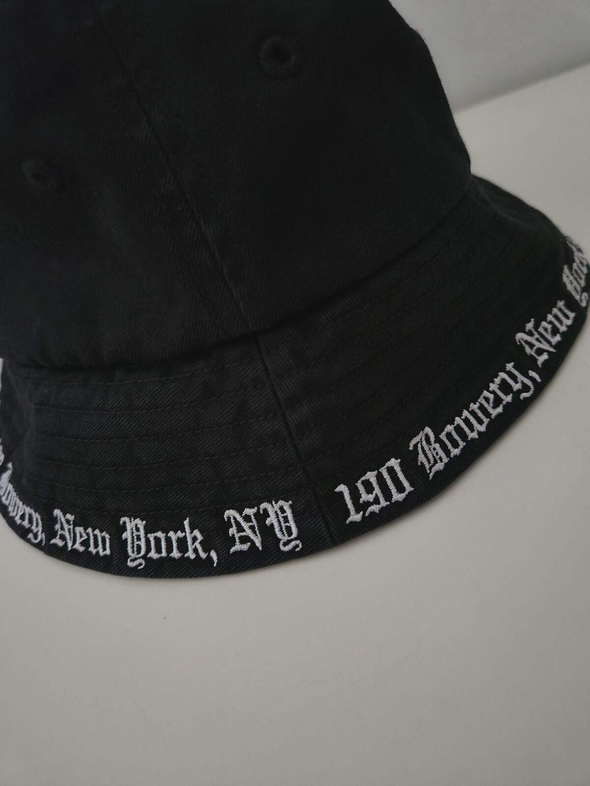 SS23 Supreme Embroidered Brim crusher S/M Black bucket hat 190 Bowery New York