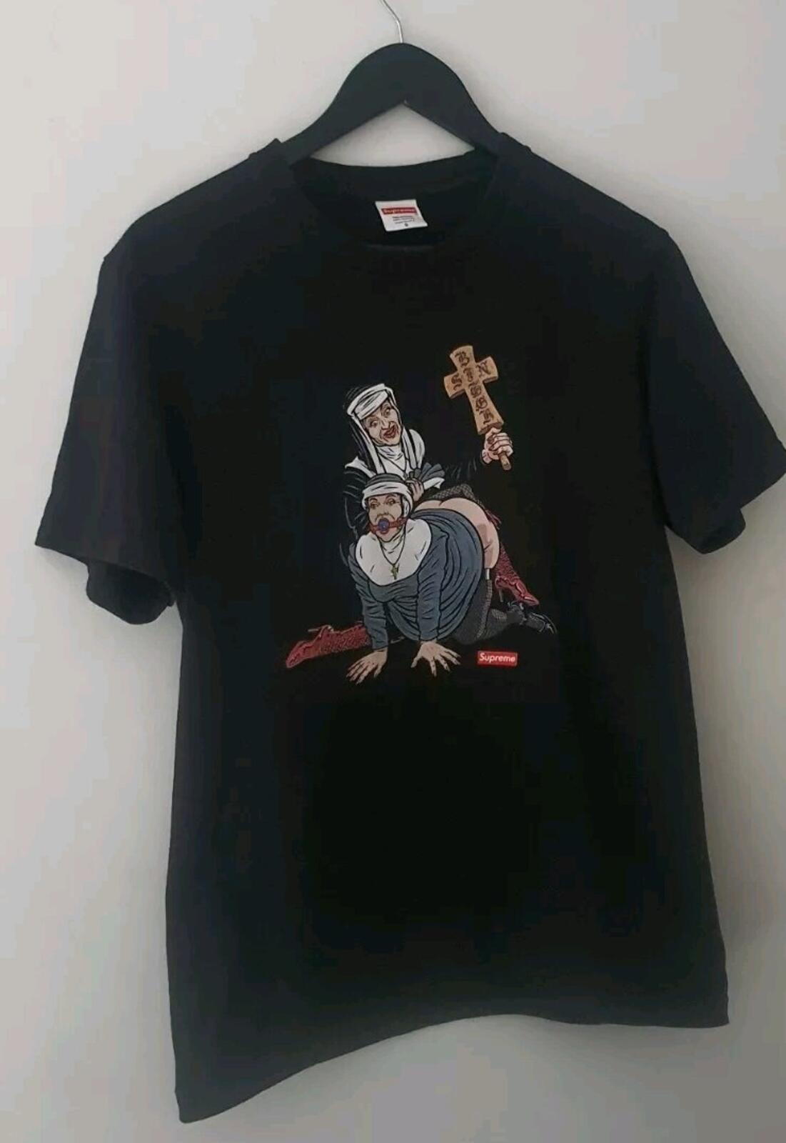FW22 Supreme Nuns Black Tee Size S Black Original Artwork By Sean Cliver