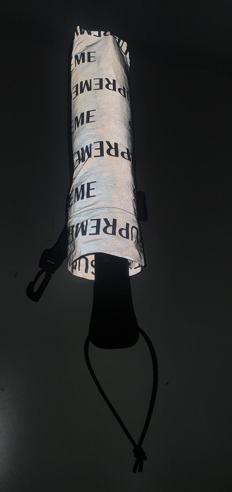 FW16 Supreme ShedRain reflective repeat umbrella Grey 54" Collapsible