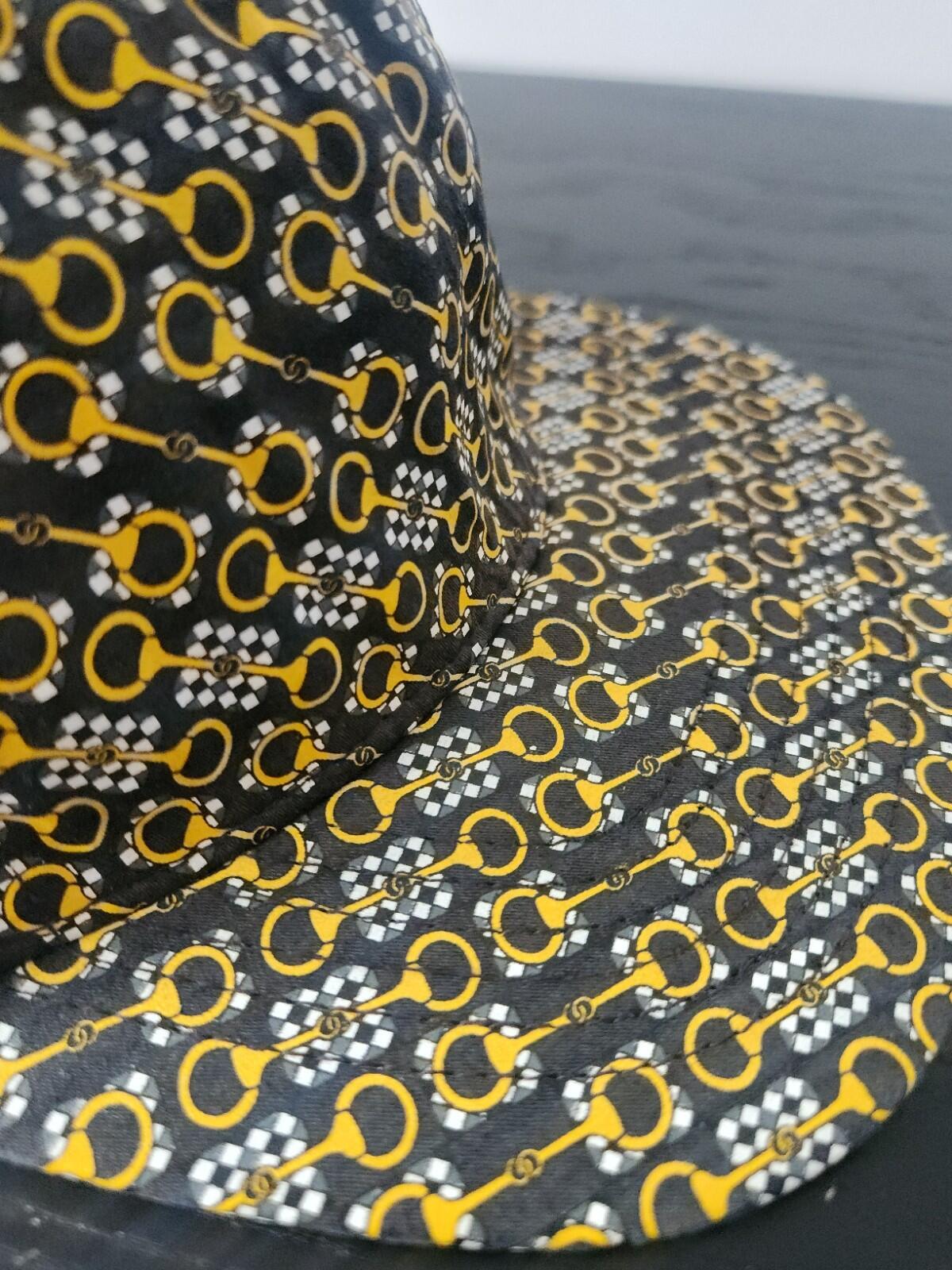 SS12 Supreme Supreme Links 5- Panel Black Yellow Vintage Cap 2012 Hat Made USA