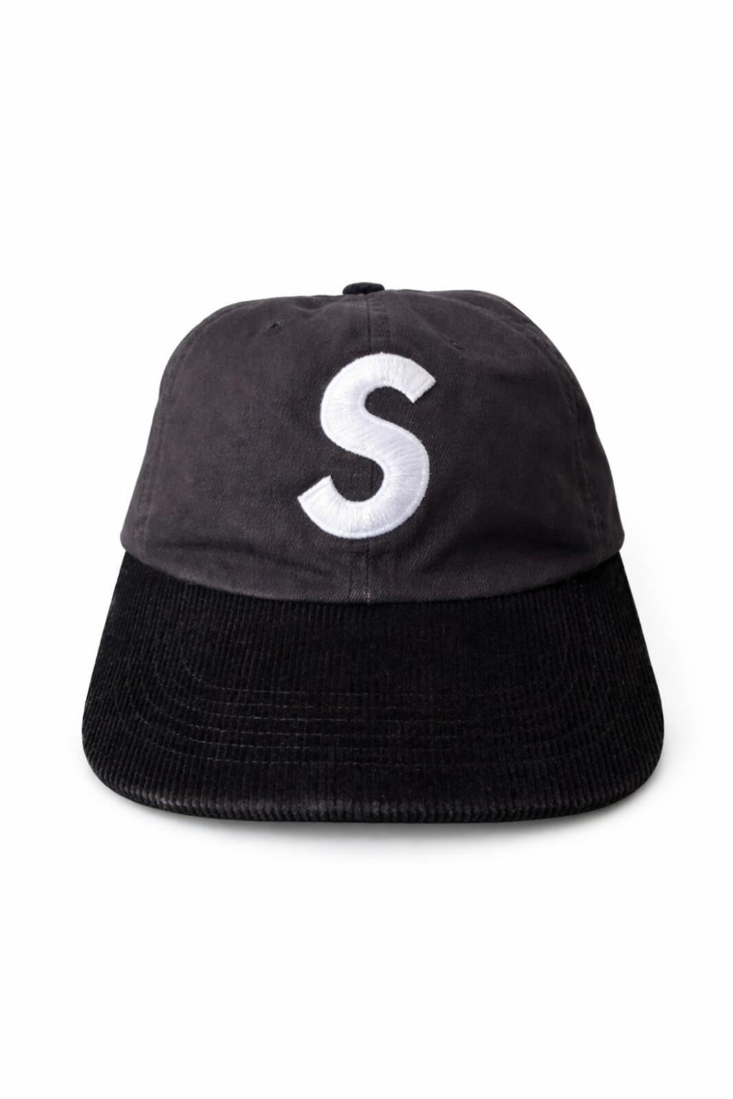 SS24 Supreme 2-Tone S Logo 6-panel Cap Black