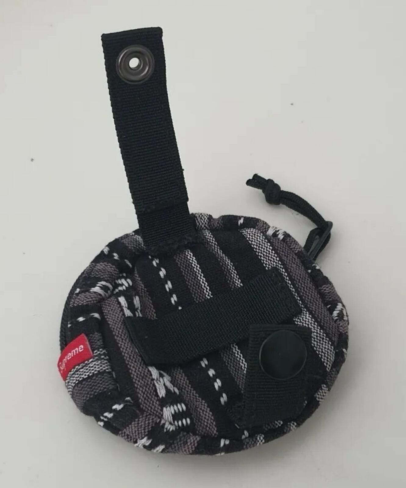 SS20 Supreme woven stripe coin pouch black Bag
