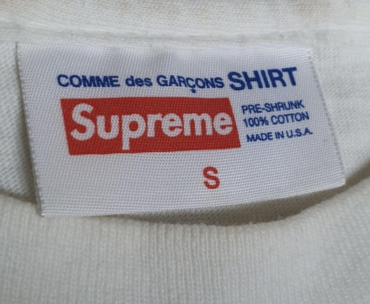 SS12 Supreme Comme Des Garcons CDG Box Logo Polka Dot Tee white T-shirt Vintage