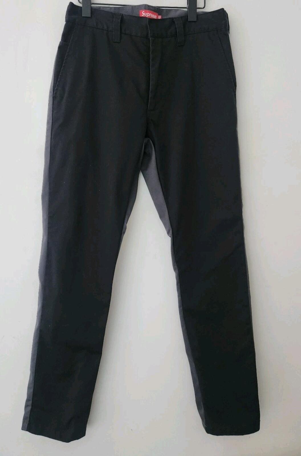 SS17 Supreme Split Work Pant size 30 W30 L30 zip up trousers pants Grey Black S