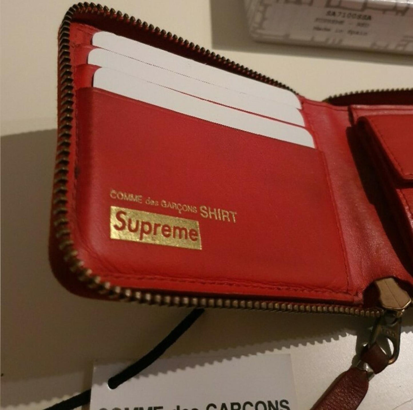 SS14 Supreme x Comme Des Garcons Polka dot wallet red CDG Rare Vintage Accessory