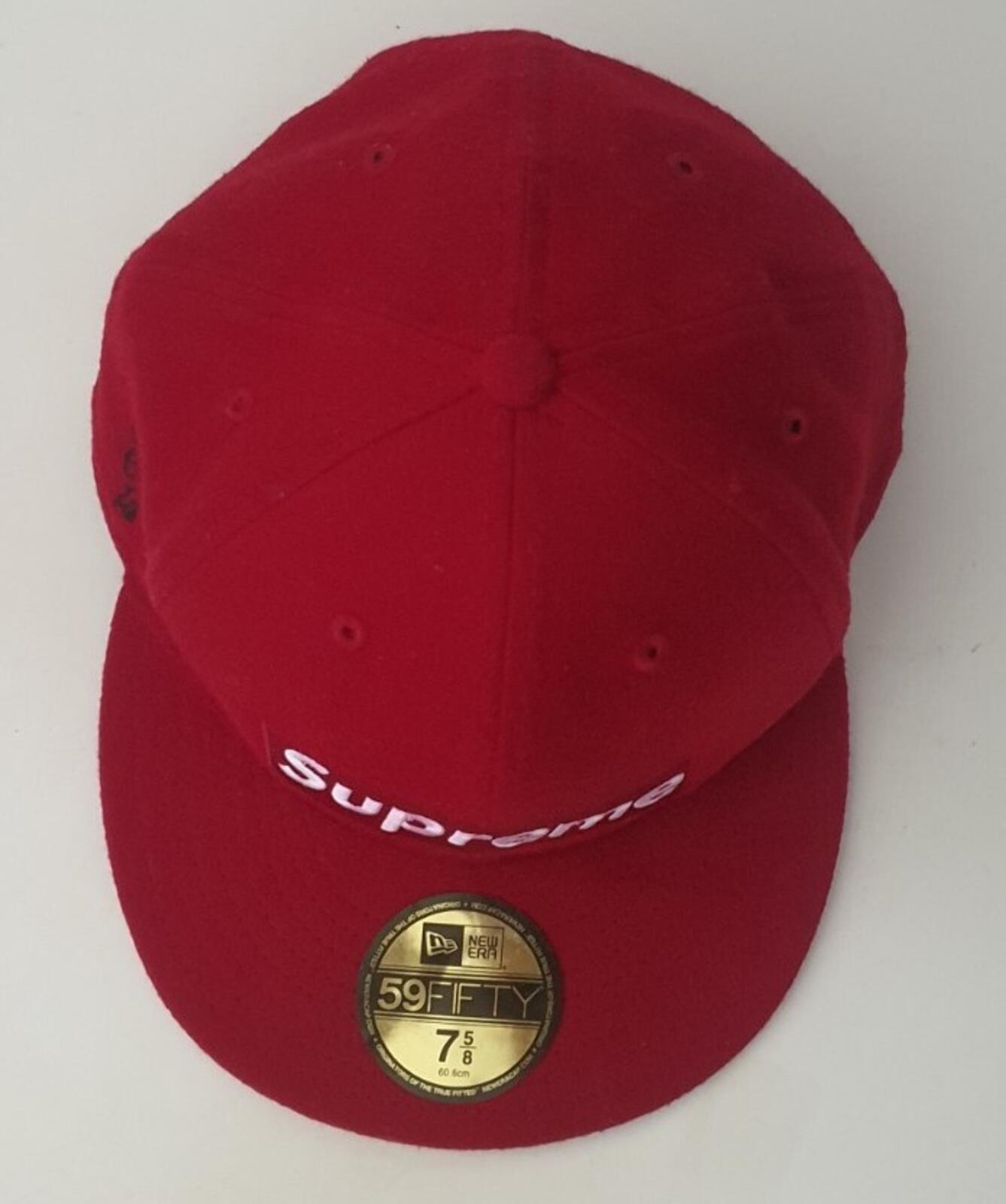 FW11 Supreme Loro Piana Box Logo New Era Red Wool size 7 5/8