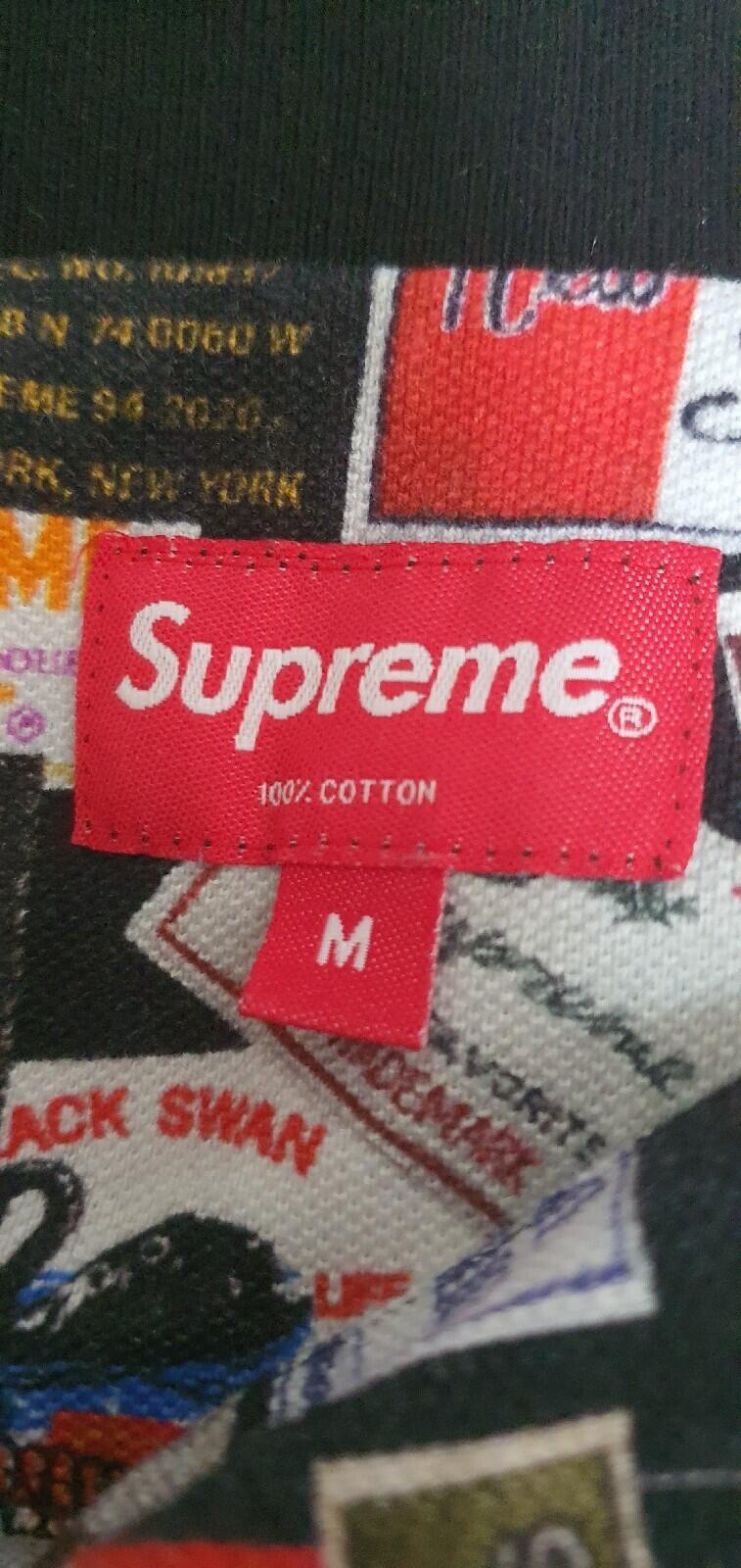 SS21 Supreme Labels Polo Shirt Black Size M