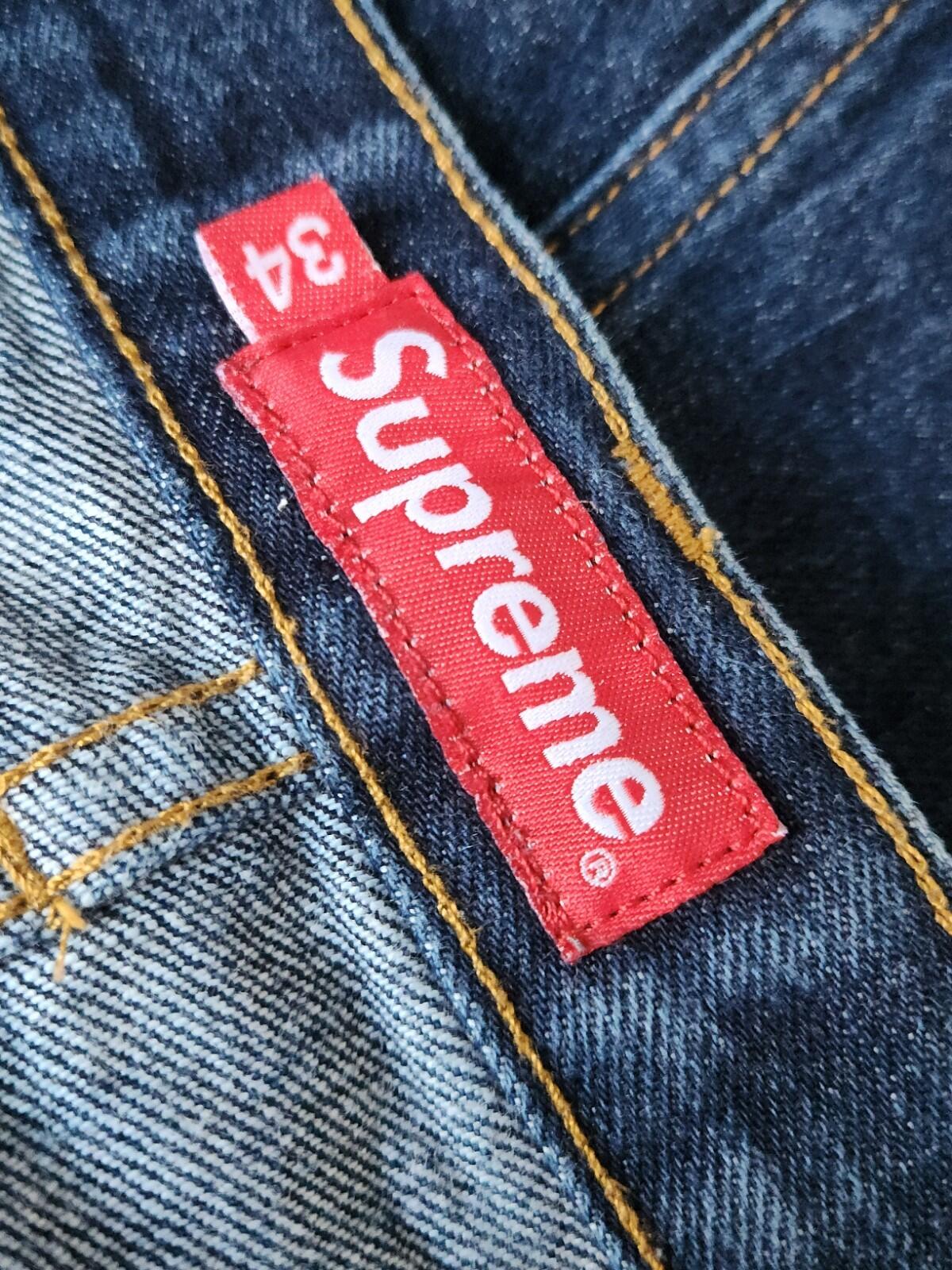 Supreme Denim Slim jeans size 34 W34 L32 made in U.S.A Blue Trousers