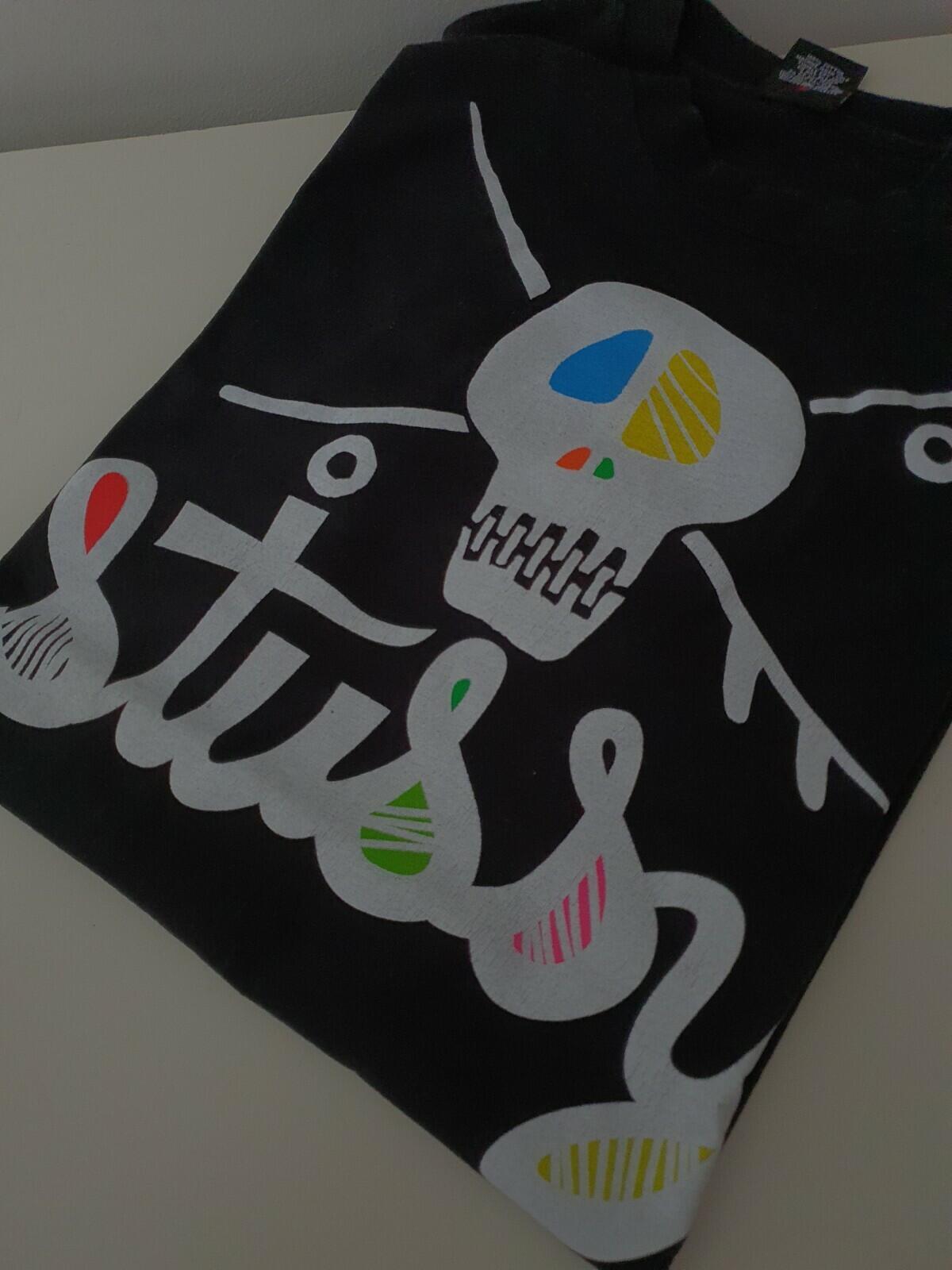 STUSSY Skull black Tee size M medium T-shirt Rare