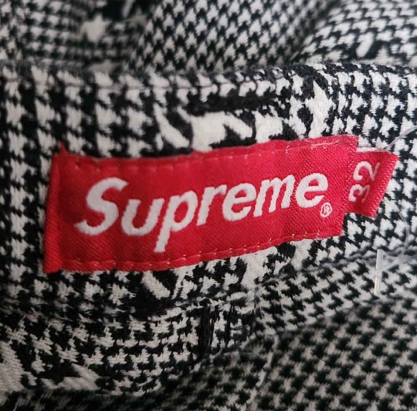 FW20 Supreme Black houndstooth work pant size 32 trousers pants W32 L32