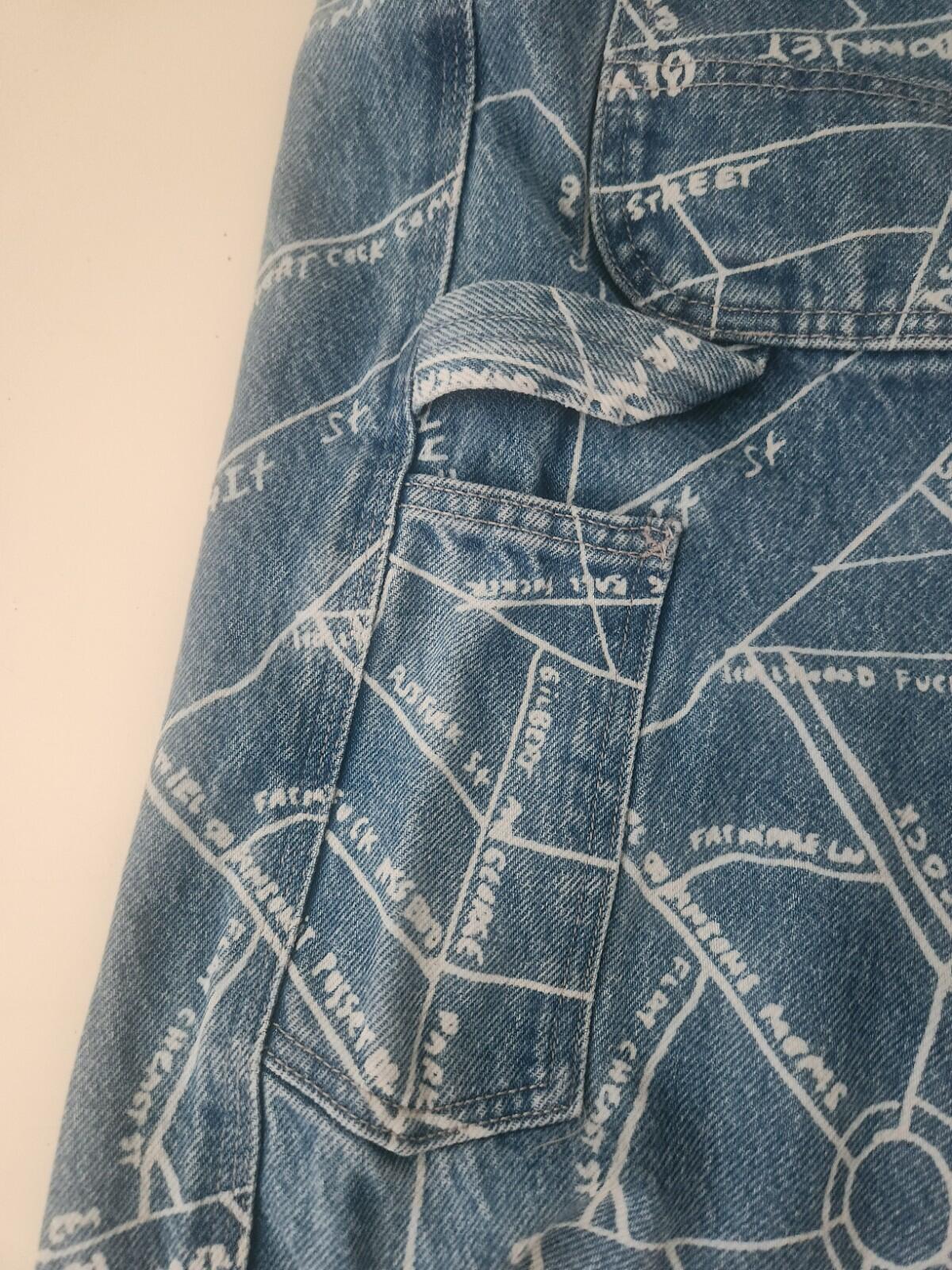 SS19 Supreme Gonz Map Denim Painter Hose Größe 30 W30 L30 Mark Gonzalez Jeans