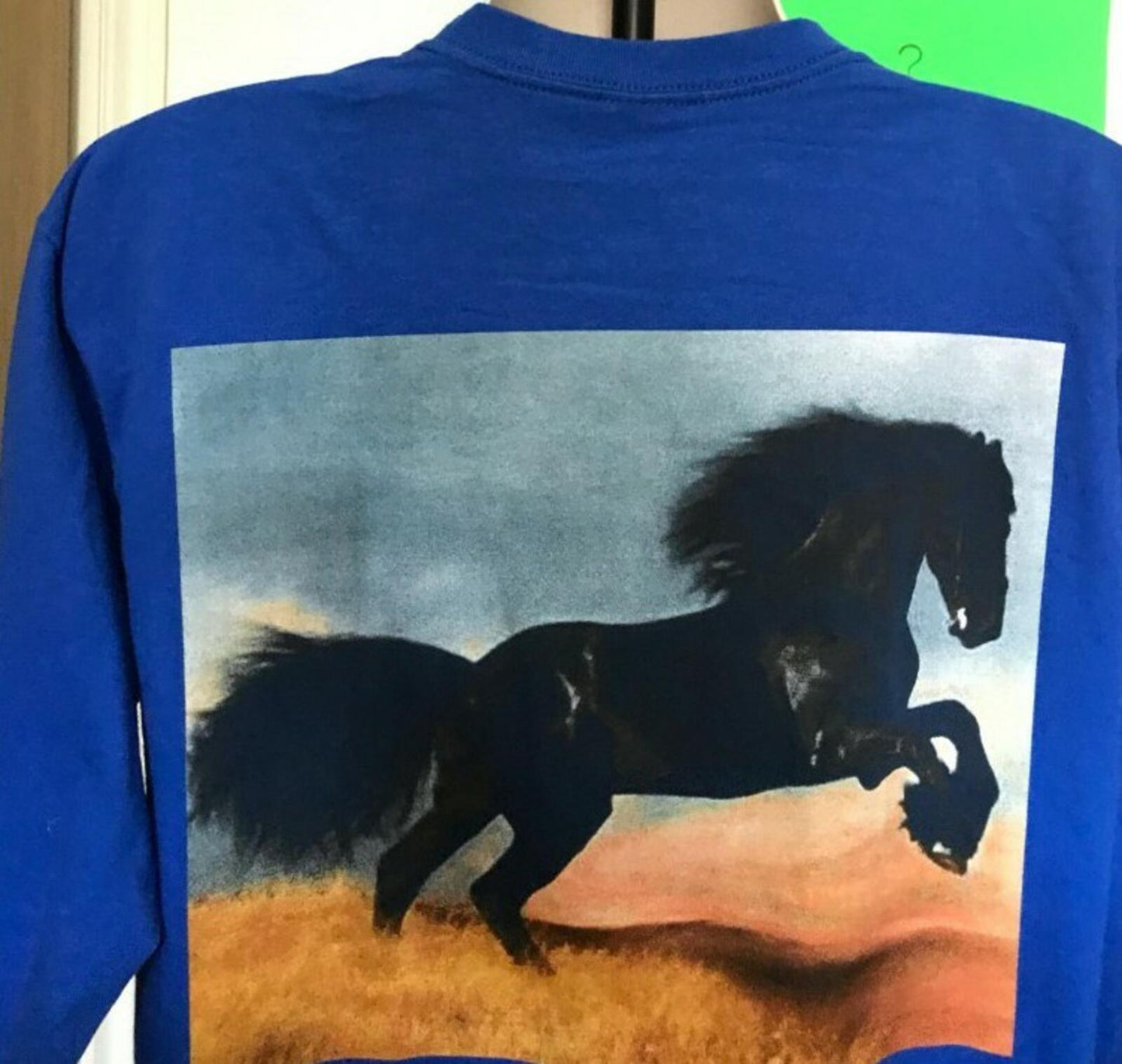 FW14 Supreme Stalion Langarm-T-Shirt Blau Größe XL