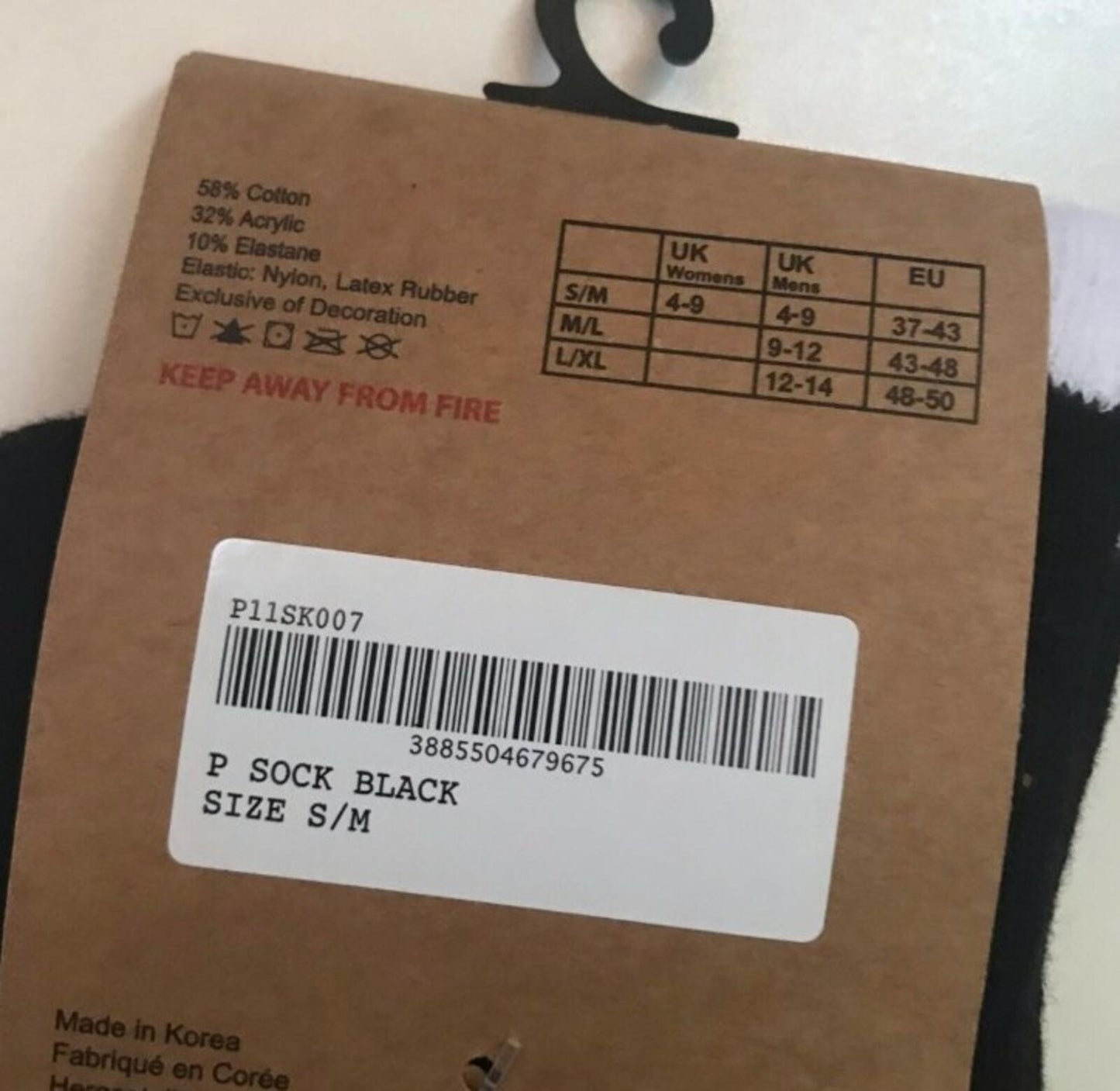 AW17 Palace P Socks black Socken Gr. S/M klein / mittel Neu